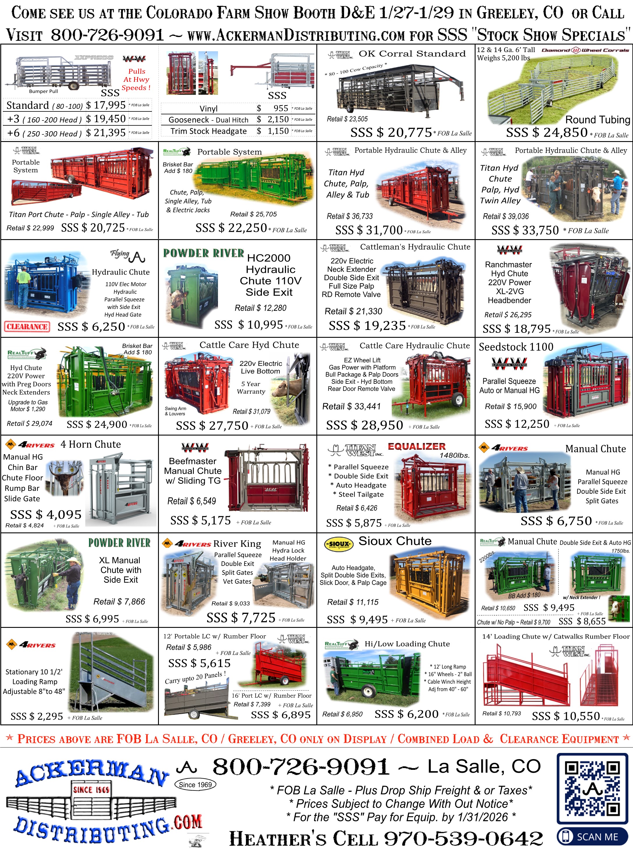 Click here for the Stock Show Specials - Local La Salle and Colorado Farm Show Display Prices - Specials Ending 01/31/2026